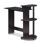 Bureau d'ordinateur compact en bois avec étagères – Expresso / Noir / Cerisier clair / Chêne français gris / Noyer foncé / Noyer Columbia / Americano
