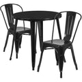 Ensemble bistrot 2 personnes en métal (1 table ronde et 2 chaises) – Noir / Bleu / Vert / Orange / Rouge / Argent / Blanc / Jaune – Intérieur/Extérieur