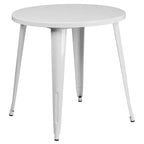 Ensemble bistrot 2 personnes en métal (1 table ronde et 2 chaises) – Noir / Bleu / Vert / Orange / Rouge / Argent / Blanc / Jaune – Intérieur/Extérieur
