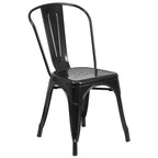 Ensemble bistrot 2 personnes en métal (1 table ronde et 2 chaises) – Noir / Bleu / Vert / Orange / Rouge / Argent / Blanc / Jaune – Intérieur/Extérieur