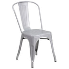 Ensemble bistrot 2 personnes en métal (1 table ronde et 2 chaises) – Noir / Bleu / Vert / Orange / Rouge / Argent / Blanc / Jaune – Intérieur/Extérieur