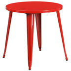 Ensemble bistrot 2 personnes en métal (1 table ronde et 2 chaises) – Noir / Bleu / Vert / Orange / Rouge / Argent / Blanc / Jaune – Intérieur/Extérieur