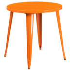 Ensemble bistrot 2 personnes en métal (1 table ronde et 2 chaises) – Noir / Bleu / Vert / Orange / Rouge / Argent / Blanc / Jaune – Intérieur/Extérieur
