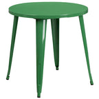 Ensemble bistrot 2 personnes en métal (1 table ronde et 2 chaises) – Noir / Bleu / Vert / Orange / Rouge / Argent / Blanc / Jaune – Intérieur/Extérieur