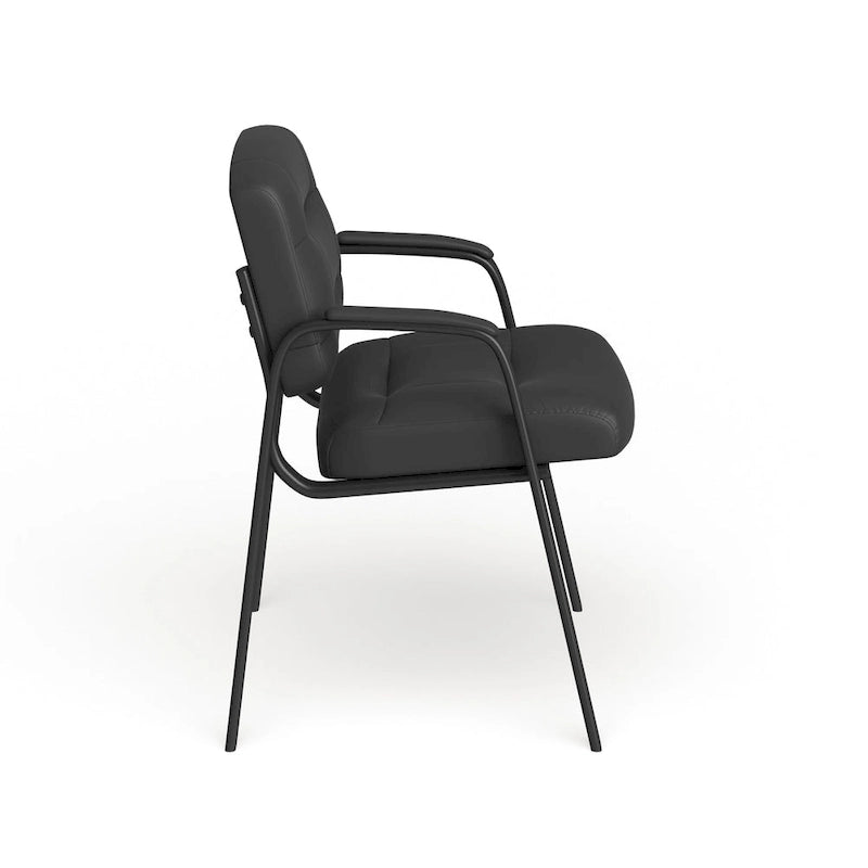 Fauteuil d'appoint capitonné noir – Une place