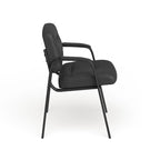 Fauteuil d'appoint capitonné noir – Une place