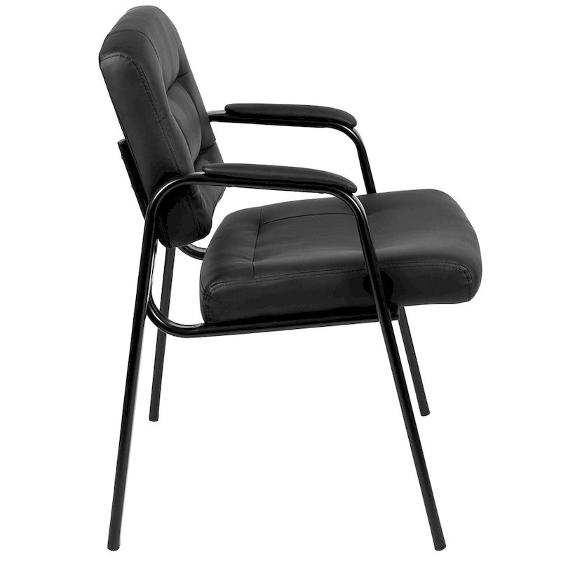 Fauteuil d'appoint capitonné noir – Une place