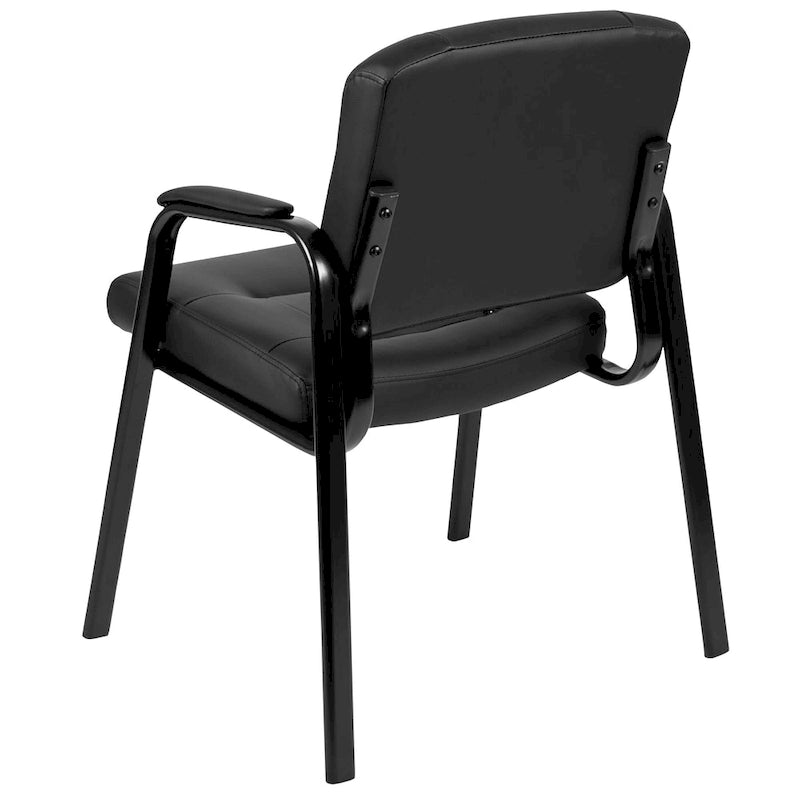 Fauteuil d'appoint capitonné noir – Une place