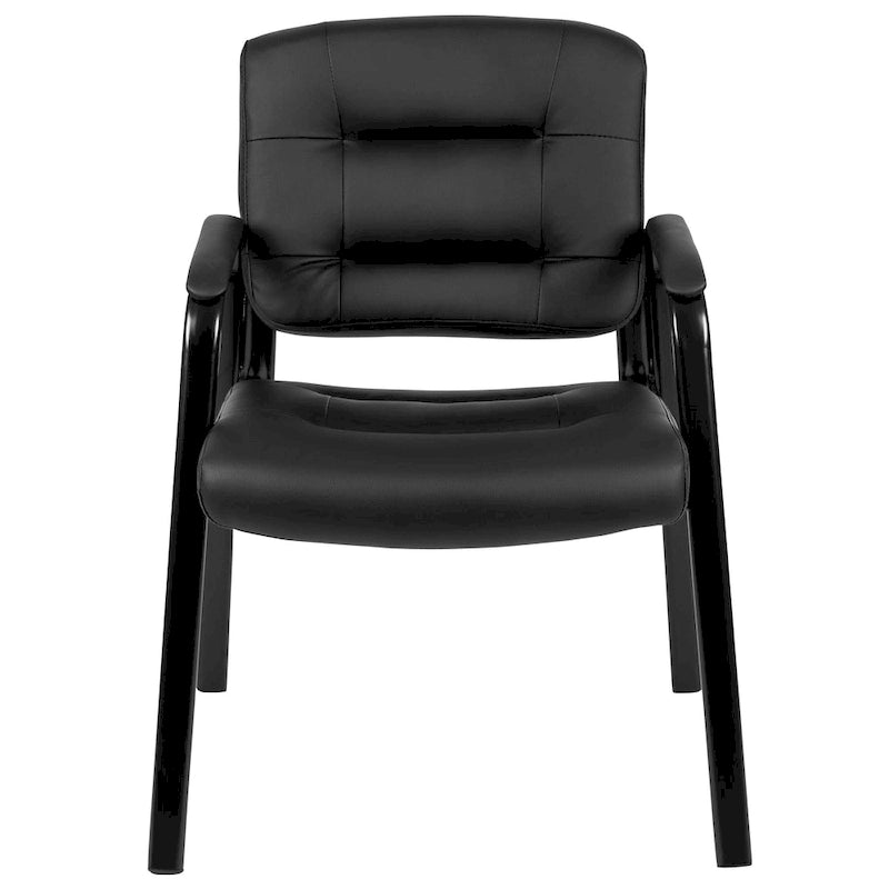 Fauteuil d'appoint capitonné noir – Une place