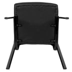 Fauteuil d'appoint capitonné noir – Une place