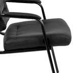 Fauteuil d'appoint capitonné noir – Une place