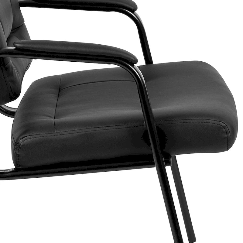 Fauteuil d'appoint capitonné noir – Une place