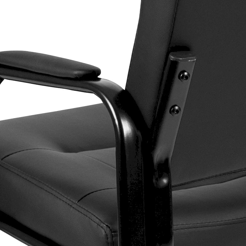 Fauteuil d'appoint capitonné noir – Une place