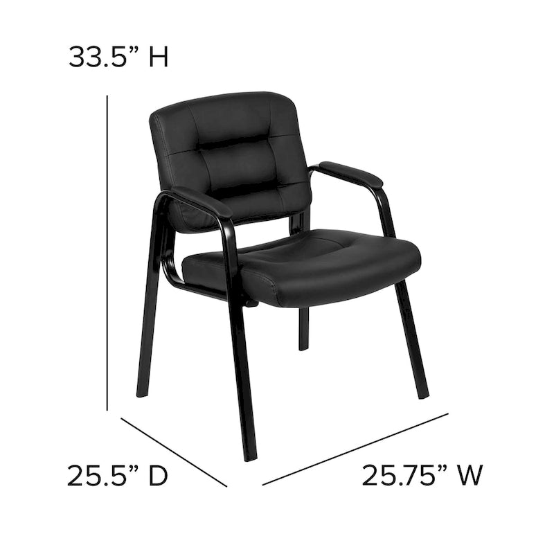 Fauteuil d'appoint capitonné noir – Une place