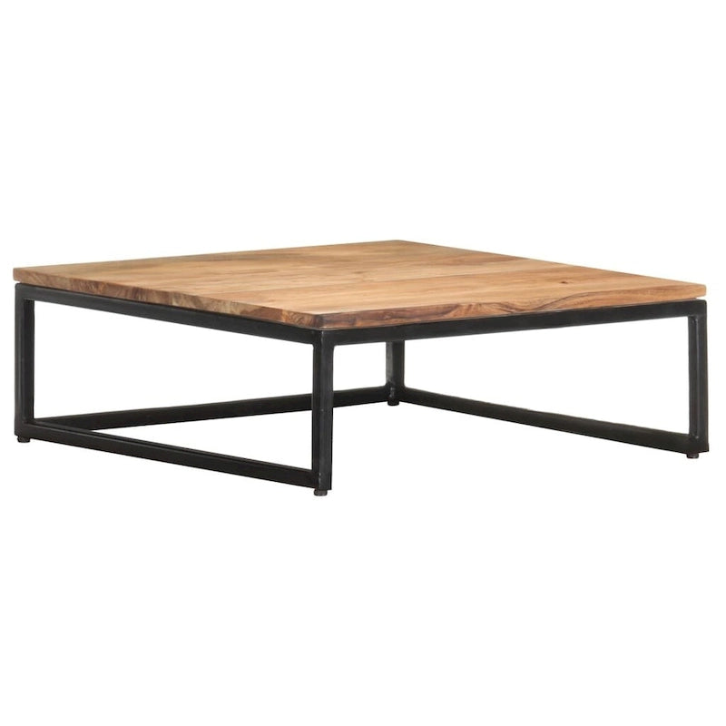 Tables basses gigognes en bois marron, lot de 2