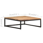 Tables basses gigognes en bois marron, lot de 2
