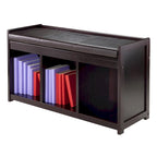 Banc de rangement deux places Espresso avec coussin d'assise