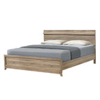 Chambre à coucher 3 pièces – Panneau brun clair – Grand lit / Très grand lit