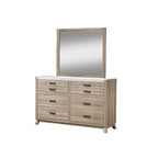 Chambre à coucher 3 pièces – Panneau brun clair – Grand lit / Très grand lit