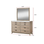 Chambre à coucher 3 pièces – Panneau brun clair – Grand lit / Très grand lit