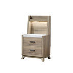 Chambre à coucher 3 pièces – Panneau brun clair – Grand lit / Très grand lit