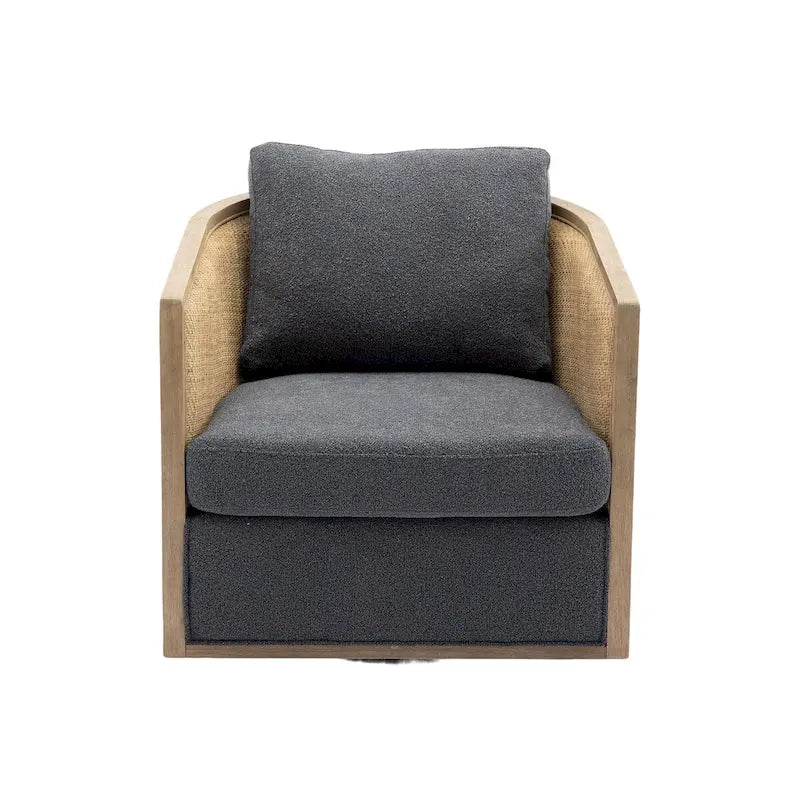 Fauteuil pivotant d'appoint gris / marron / beige / noir carbone / gris huître, 1 personne