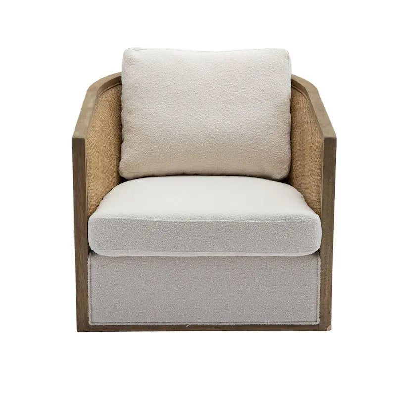 Fauteuil pivotant d'appoint gris / marron / beige / noir carbone / gris huître, 1 personne