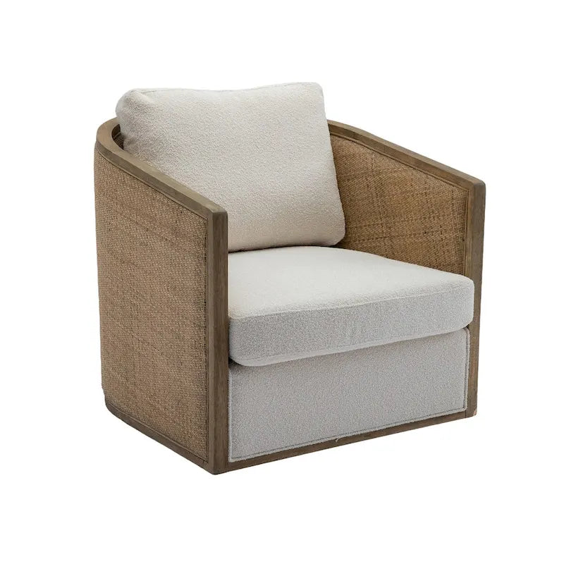 Fauteuil pivotant d'appoint gris / marron / beige / noir carbone / gris huître, 1 personne