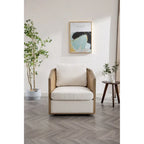 Fauteuil pivotant d'appoint gris / marron / beige / noir carbone / gris huître, 1 personne