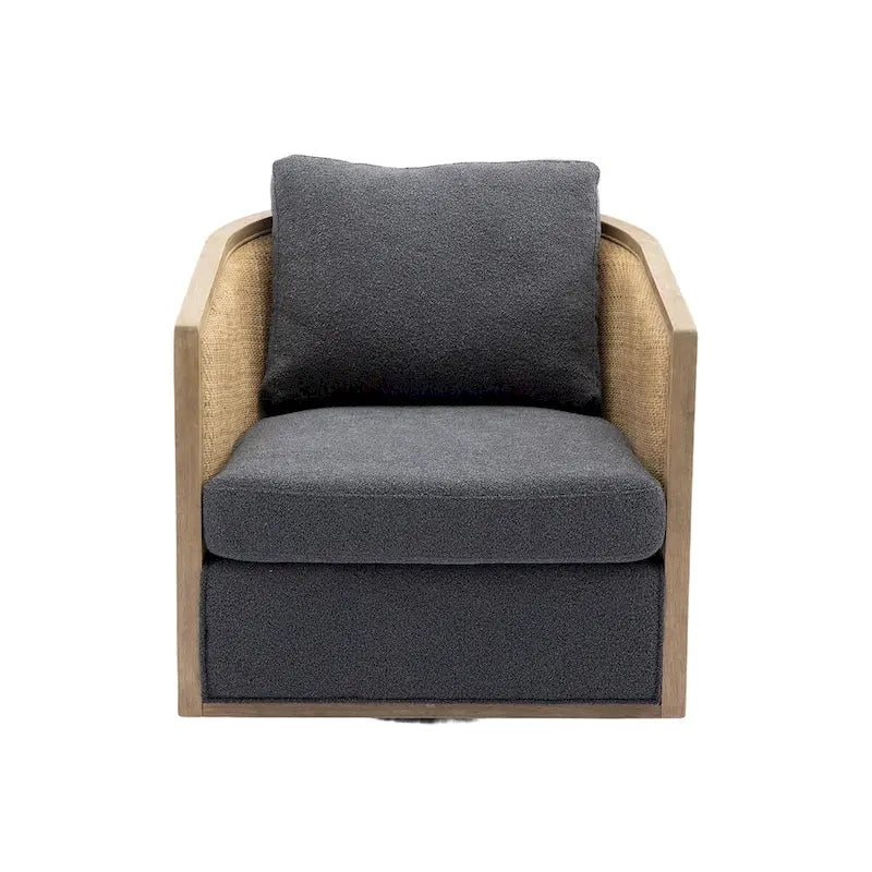 Fauteuil pivotant d'appoint gris / marron / beige / noir carbone / gris huître, 1 personne