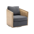 Fauteuil pivotant d'appoint gris / marron / beige / noir carbone / gris huître, 1 personne