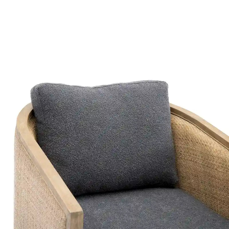 Fauteuil pivotant d'appoint gris / marron / beige / noir carbone / gris huître, 1 personne