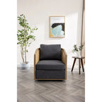 Fauteuil pivotant d'appoint gris / marron / beige / noir carbone / gris huître, 1 personne