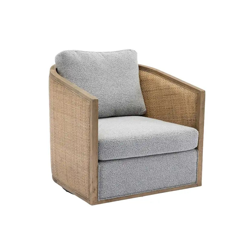 Fauteuil pivotant d'appoint gris / marron / beige / noir carbone / gris huître, 1 personne