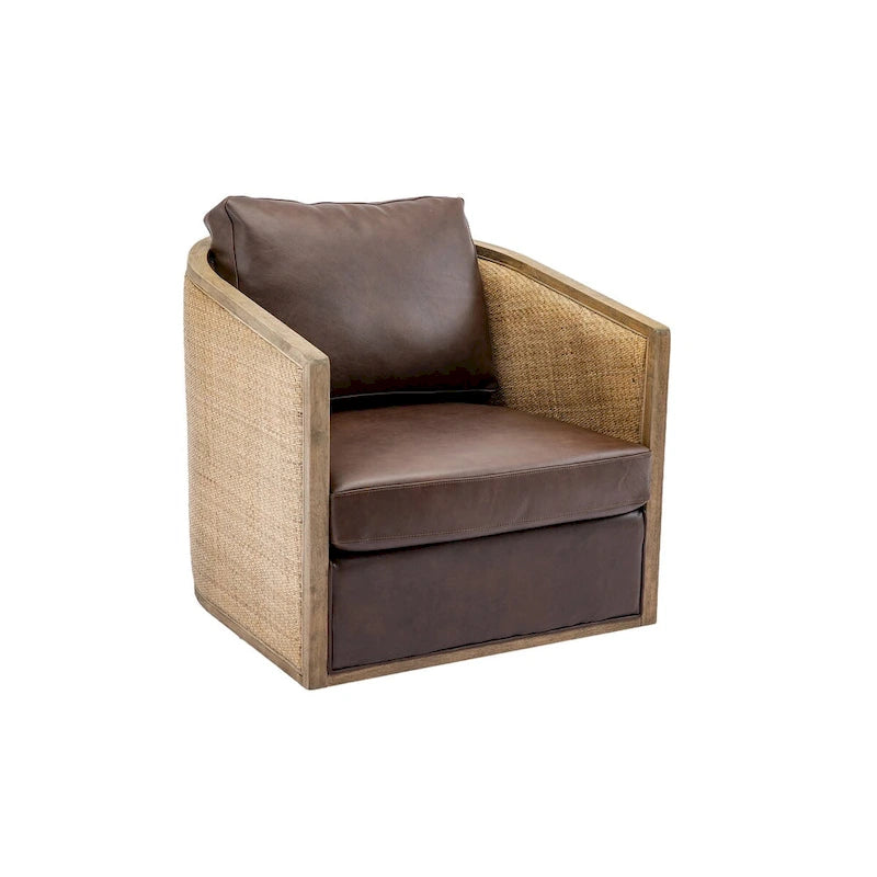 Fauteuil pivotant d'appoint gris / marron / beige / noir carbone / gris huître, 1 personne