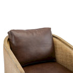 Fauteuil pivotant d'appoint gris / marron / beige / noir carbone / gris huître, 1 personne