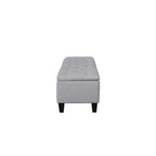 Banc de rangement capitonné à rabat 1 place, beige / gris / gris foncé