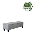 Banc de rangement capitonné à rabat 1 place, beige / gris / gris foncé