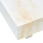Table basse carrée noire/blanche avec fente de rangement — MDF, 4 places assises