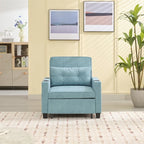 3-in-1 Pull Out Futon Convertible Chair with USB Ports