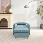 Fauteuil Futon Convertible avec Ports USB — Vert / Gris Foncé / Gris Clair, 1 place