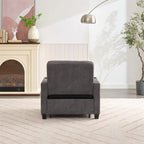 Fauteuil Futon Convertible avec Ports USB — Vert / Gris Foncé / Gris Clair, 1 place