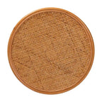 Table d'appoint ronde en rotin miel clair – Petite/Grande