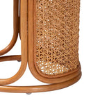 Table d'appoint ronde en rotin miel clair – Petite/Grande