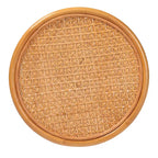 Table d'appoint ronde en rotin miel clair – Petite/Grande