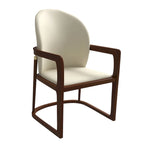 Chaise de salle à manger moderne rembourrée taupe foncé/taupe/marron/crème – siège unique
