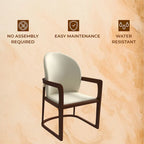 Chaise de salle à manger moderne rembourrée taupe foncé/taupe/marron/crème – siège unique