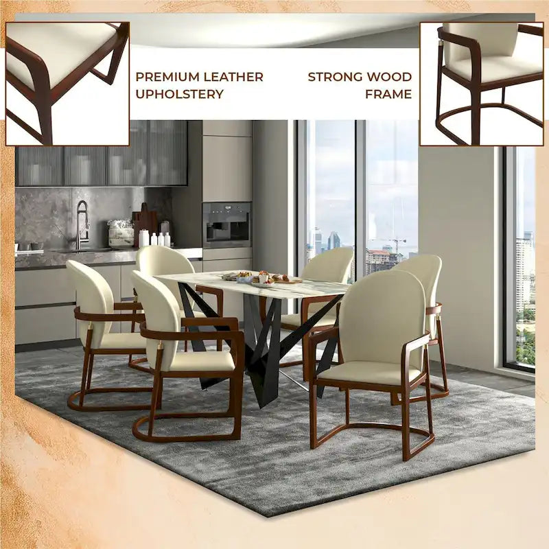 Chaise de salle à manger moderne rembourrée taupe foncé/taupe/marron/crème – siège unique