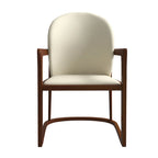 Chaise de salle à manger moderne rembourrée taupe foncé/taupe/marron/crème – siège unique