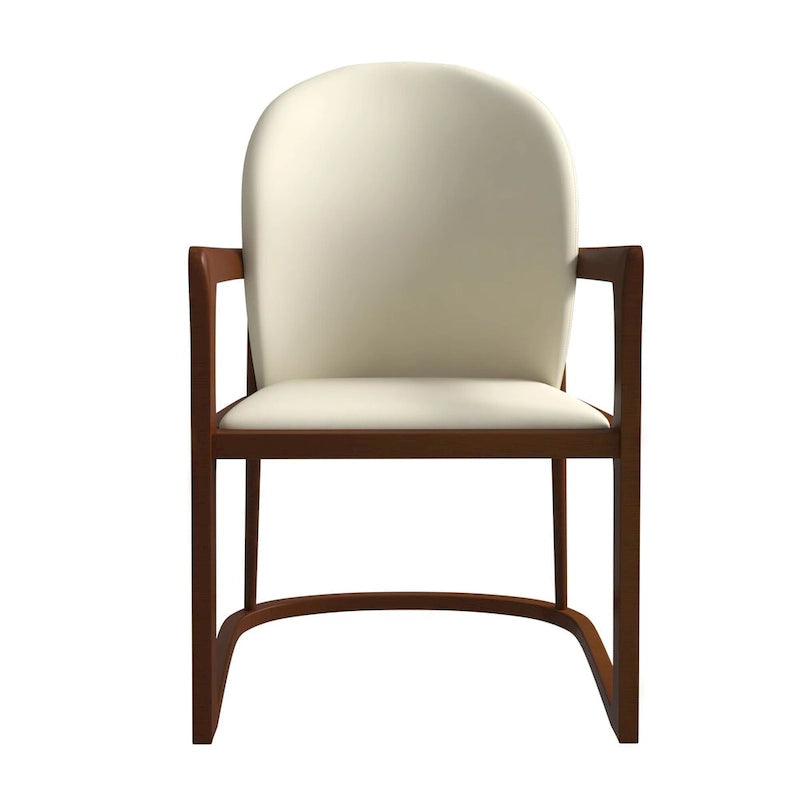 Chaise de salle à manger moderne rembourrée taupe foncé/taupe/marron/crème – siège unique